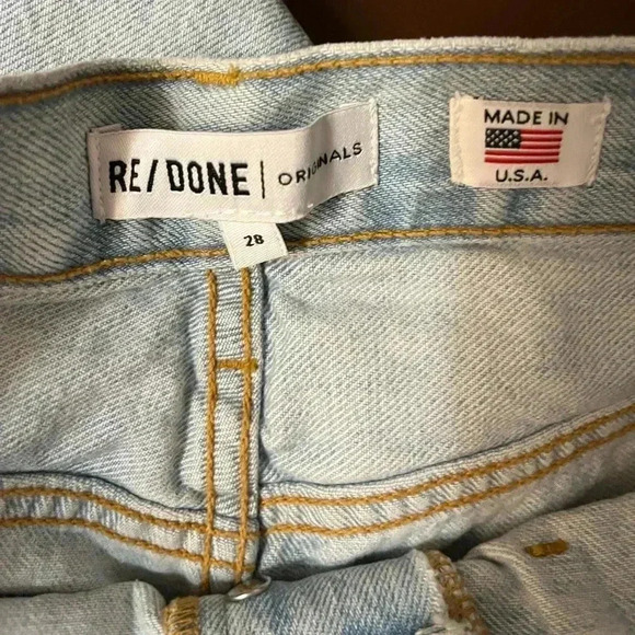 NWT RE/DONE REDONE ORIGINALS 90s Double Yoke Jean Light Breakdown Blue 28 - Picture 9 of 11